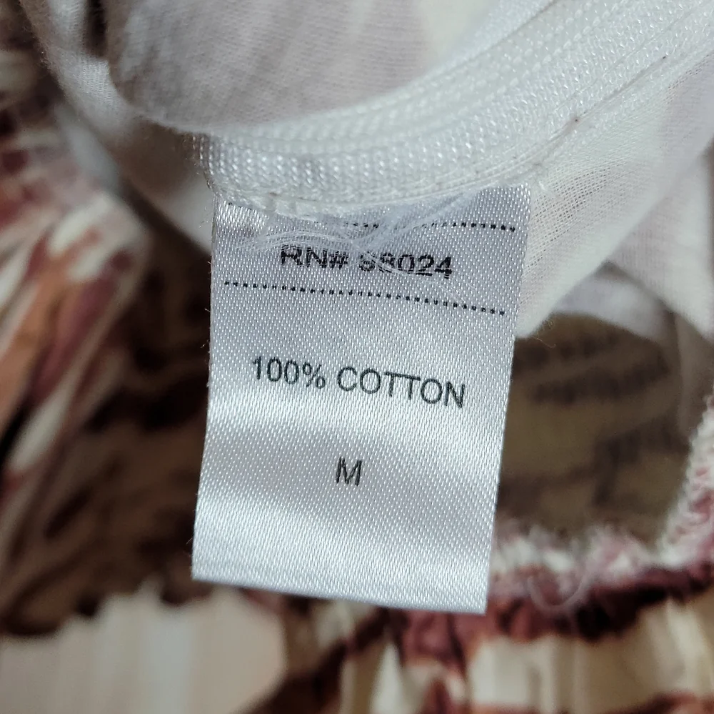 NWT Love the Label (Anthro) Smocked Puff Sleeve Blouse Brown Zebra Print - Picture 11 of 16